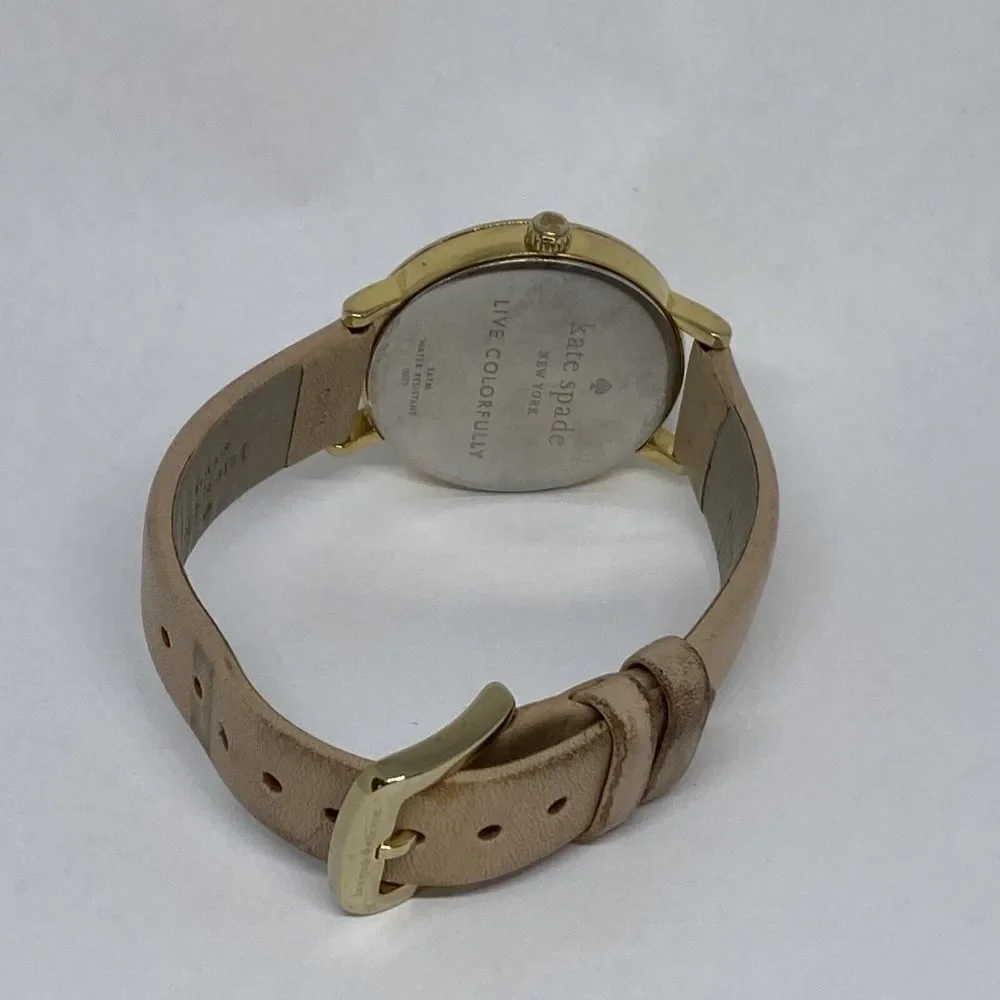 Kate Spade New York 0073 Women's Beige Leather Analog Dial Quartz Watch GE558